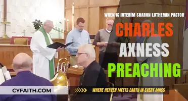 Interim Pastor Charles Axness Preaching Schedule at Sharon Lutheran