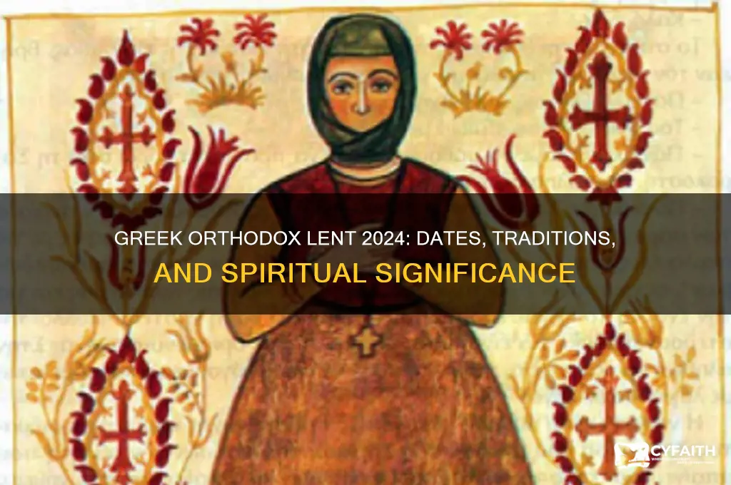 when is lent for greek orthodox