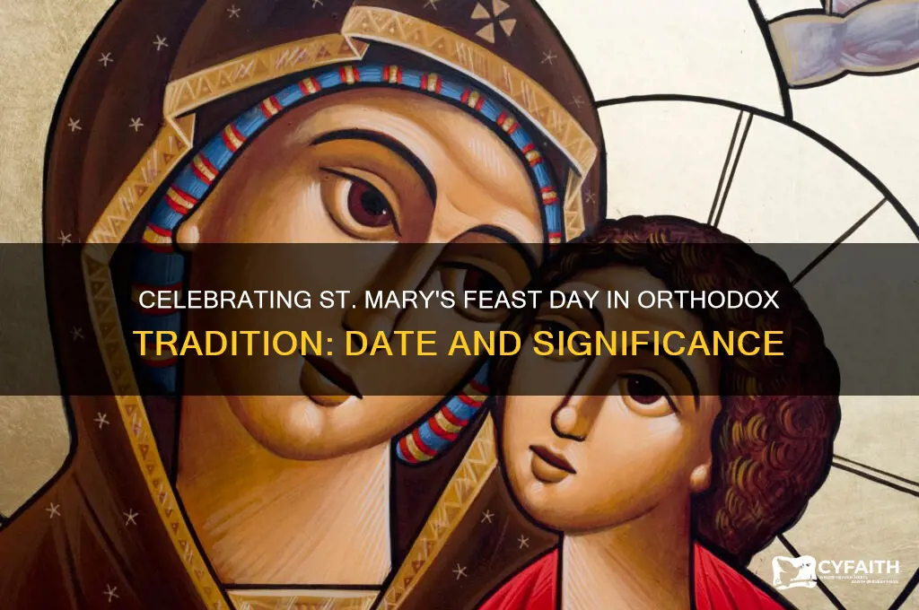 when is st mary feast day orthodox