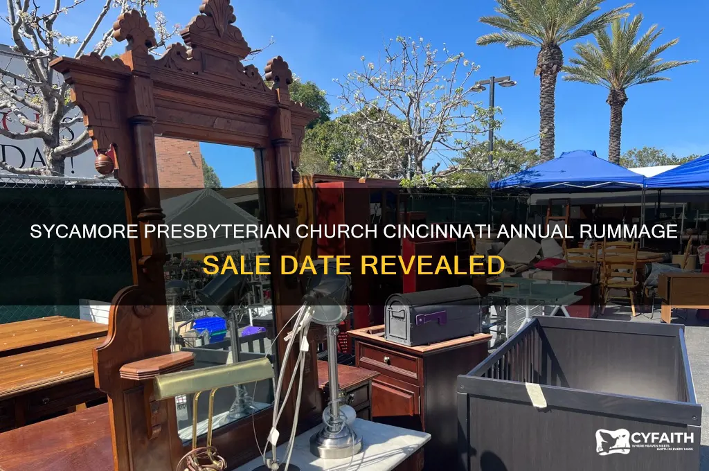 when is sycamoe presbyterian church cincinnati annual rummaae sale