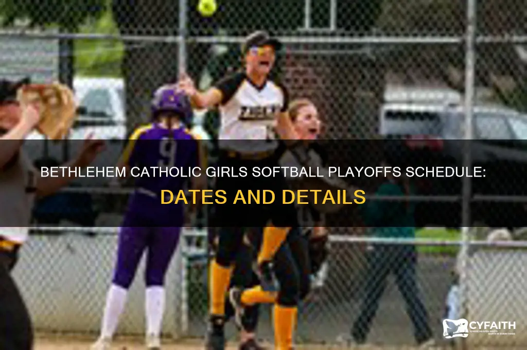 when is the bethlehem catholic girl softball playoffs