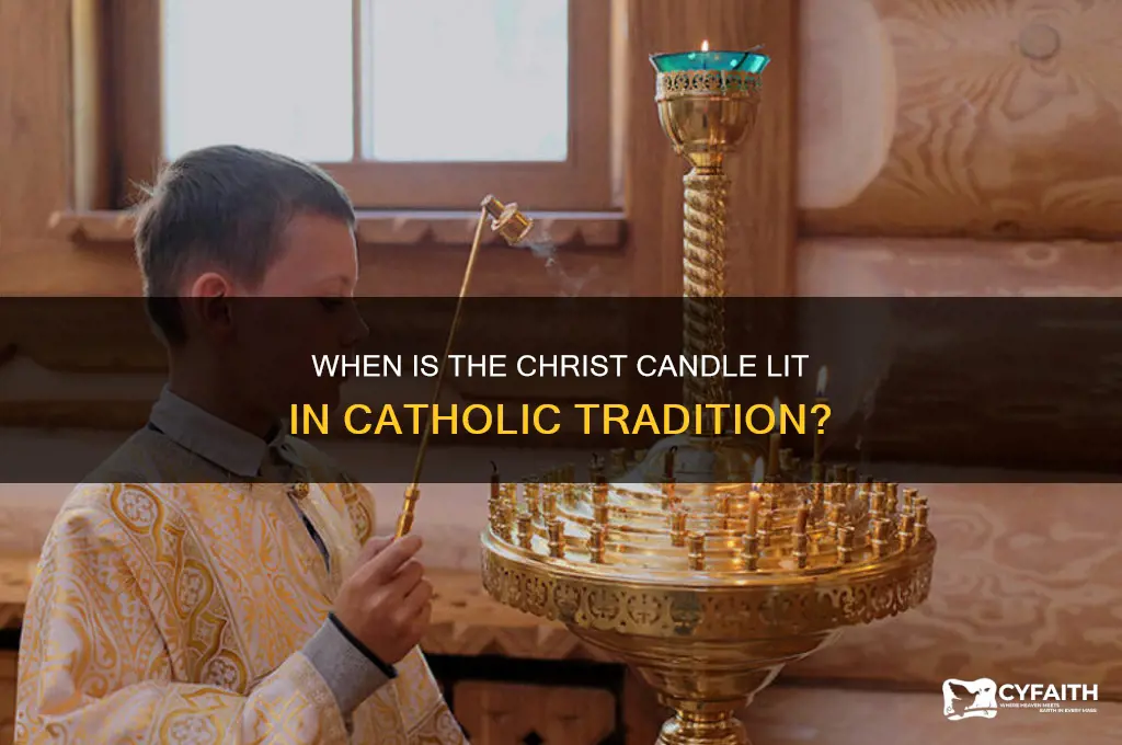 when is the christ candle lit catholic