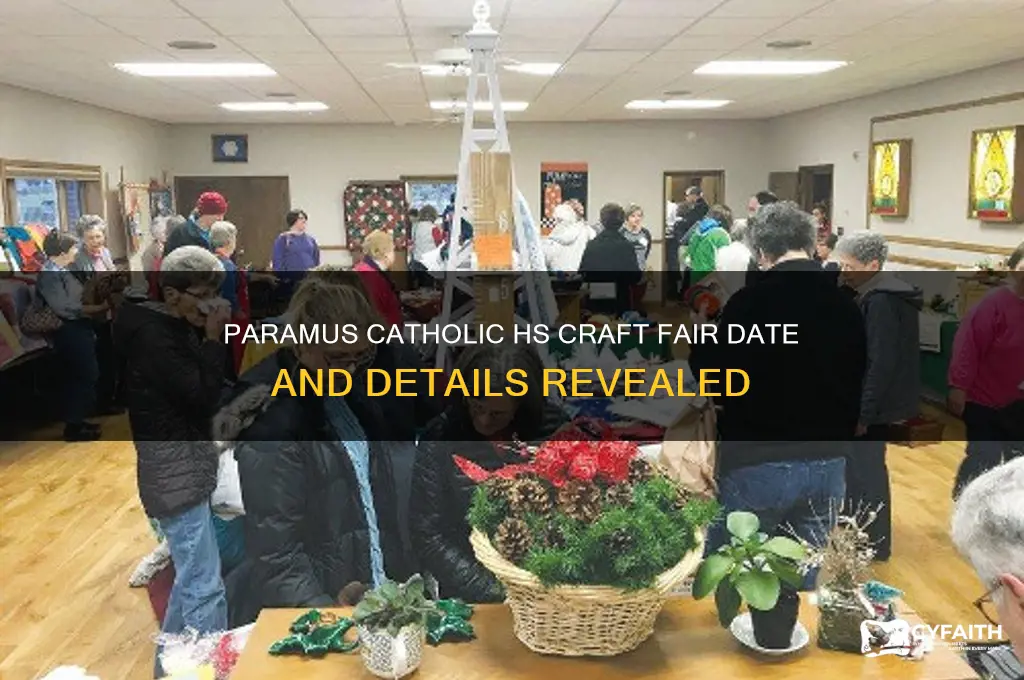 when is the craft fair at paramus catholic hs