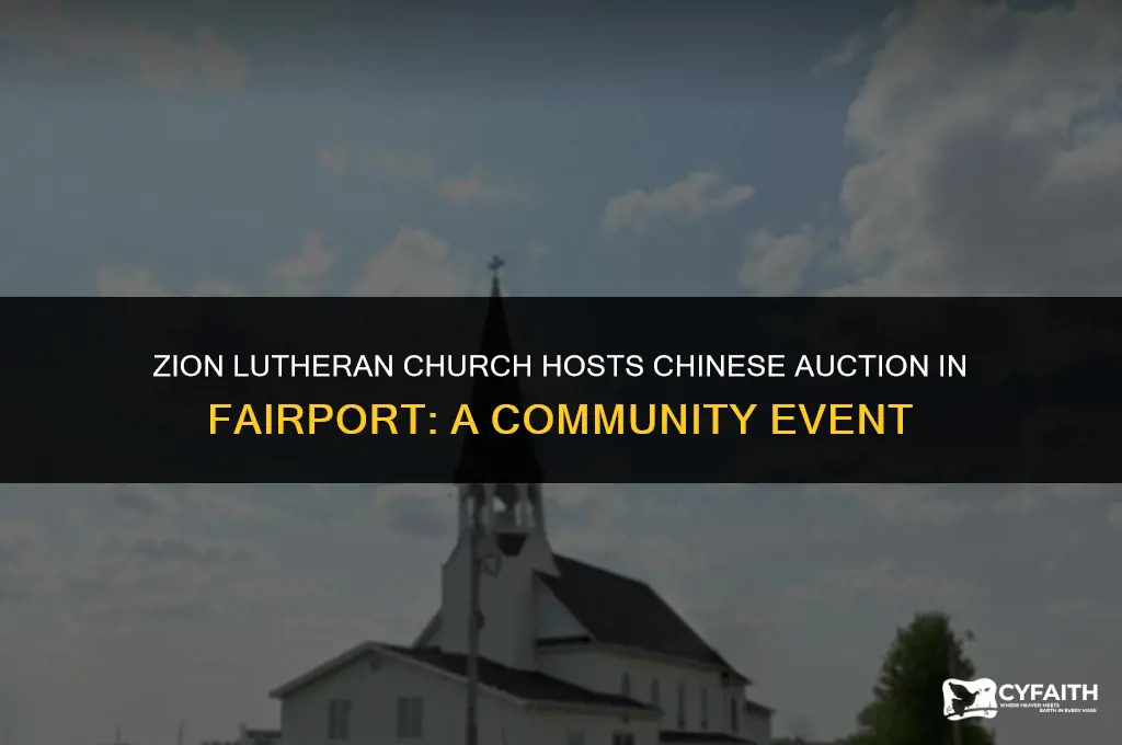 when is the zion lutheran chirch chinese aiction in fairport