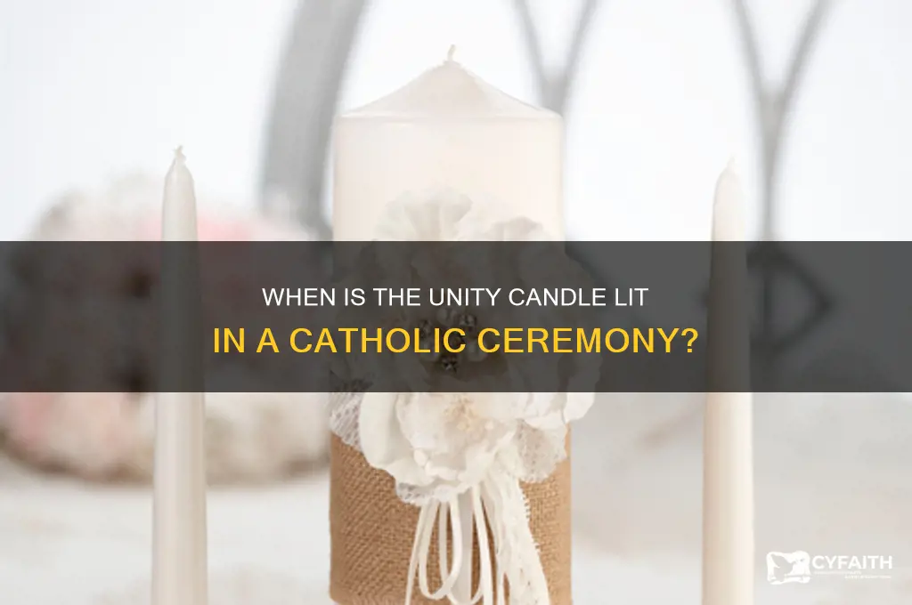 when is unity candle lit in catholic ceremony