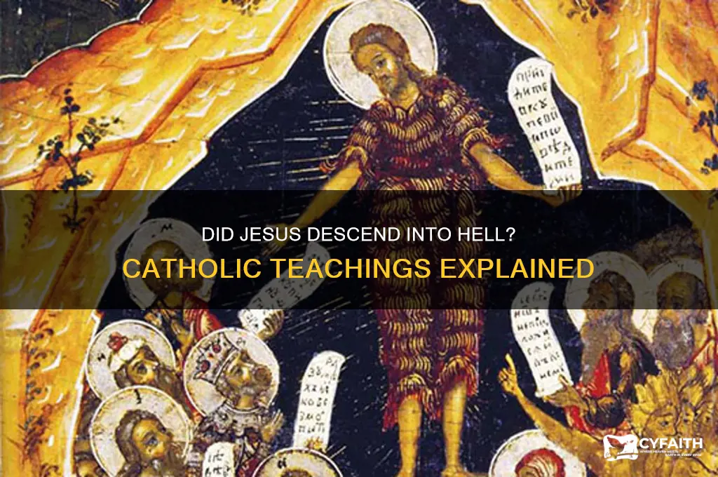 when jesus died did he go to hell official catholic