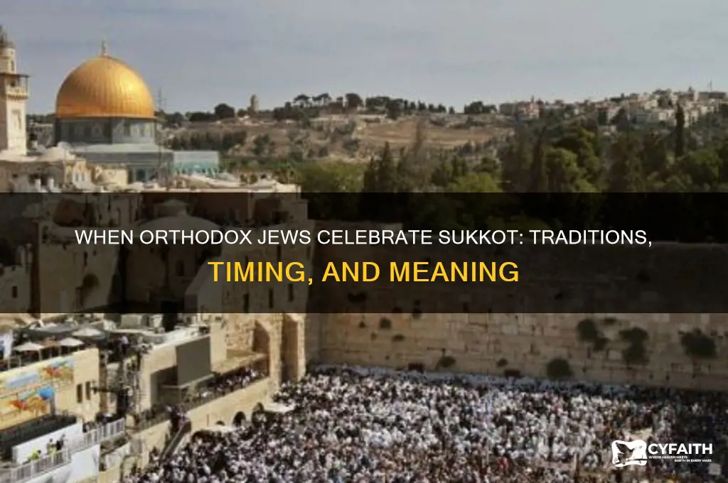when orthodox jews celebrate succot