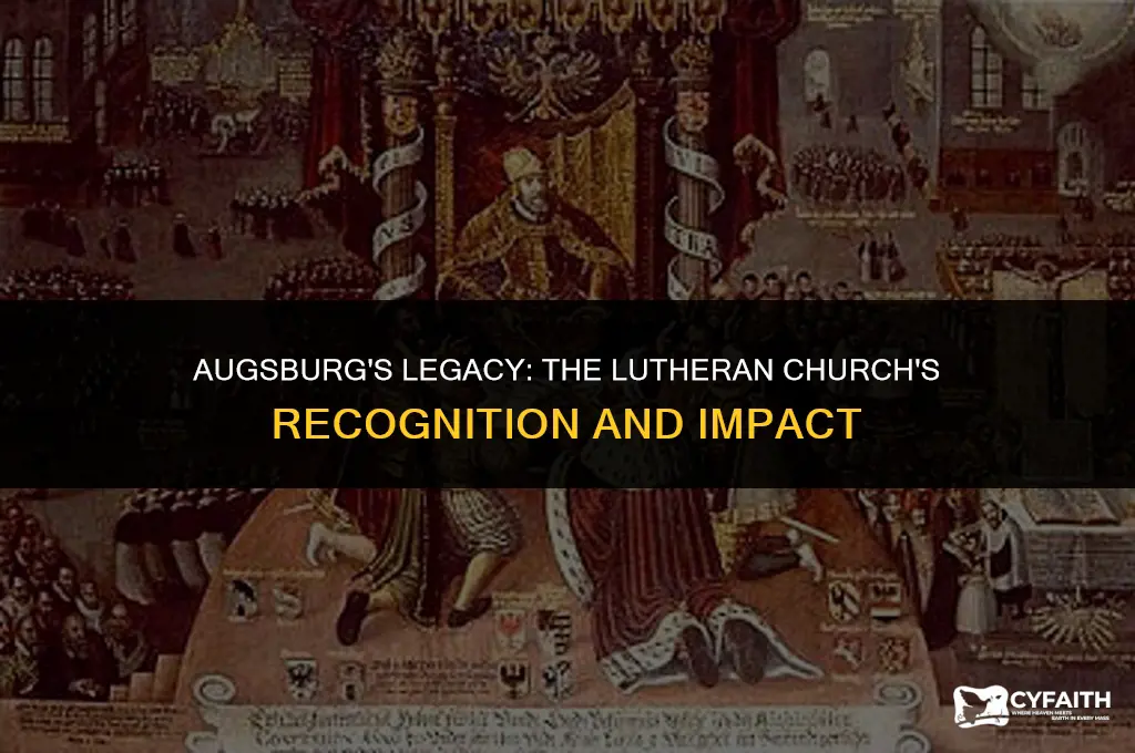 when peace of augsburg recognizes the lutheran church