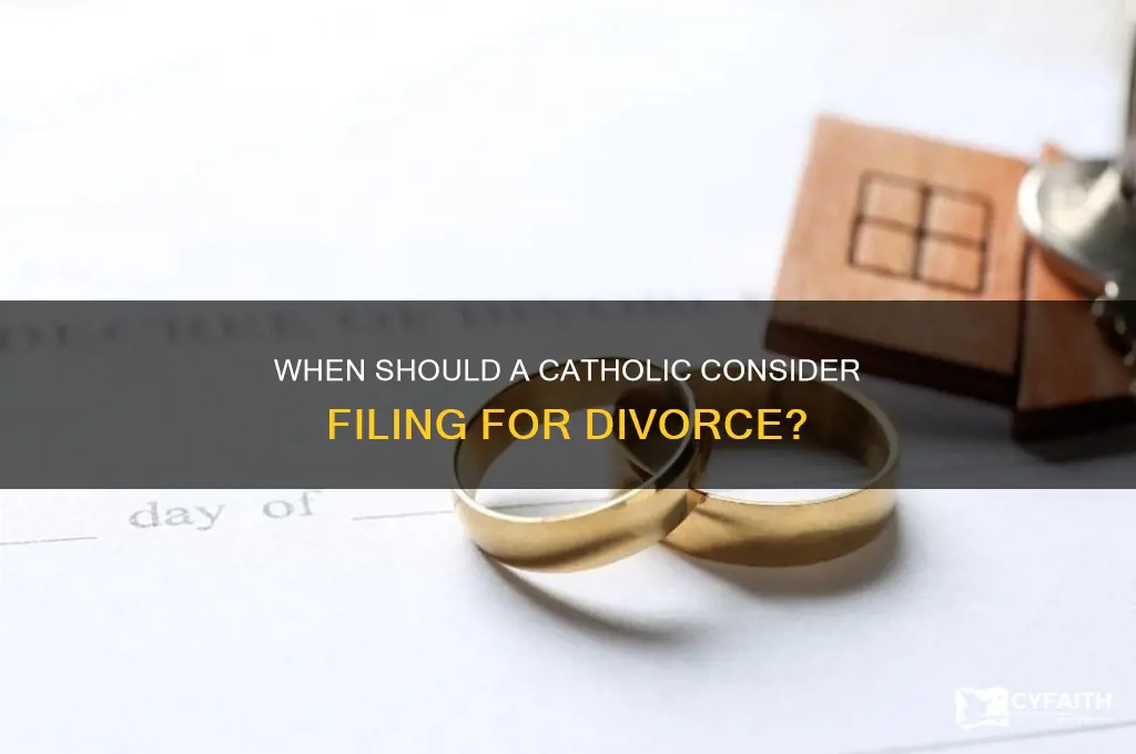 when should a catholic file divorce