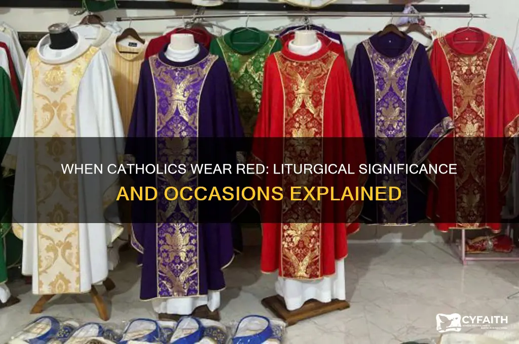 when should a catholic wear red