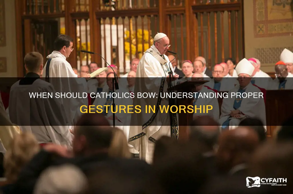 when should catholics bow