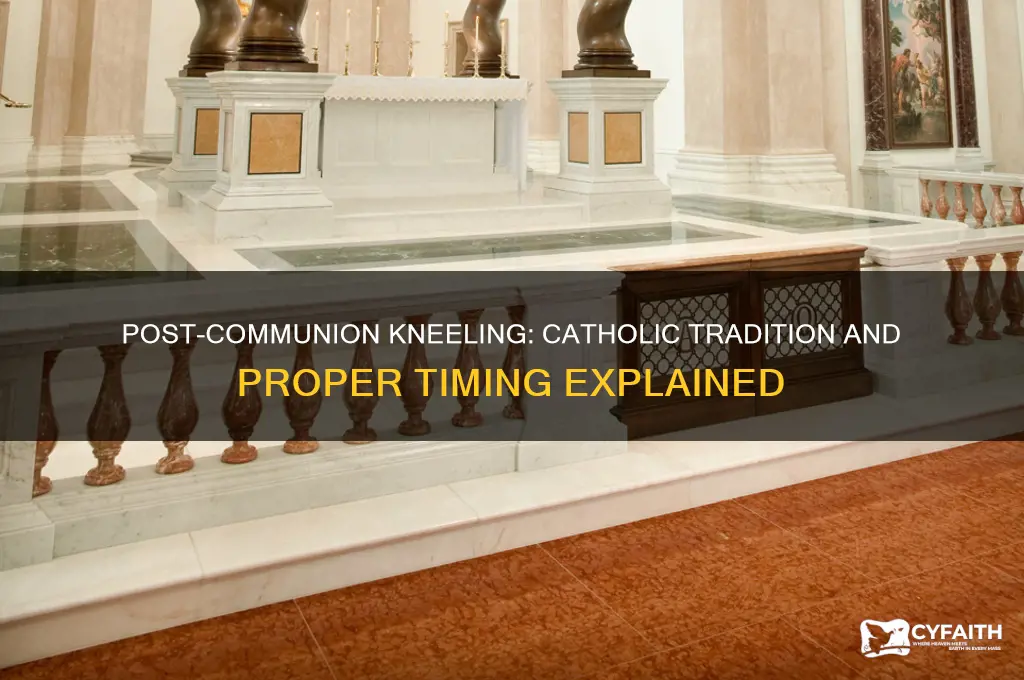 when should catholics kneel after communion