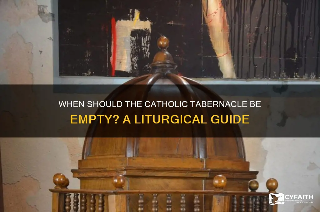 when should the catholic tabernacle be empty