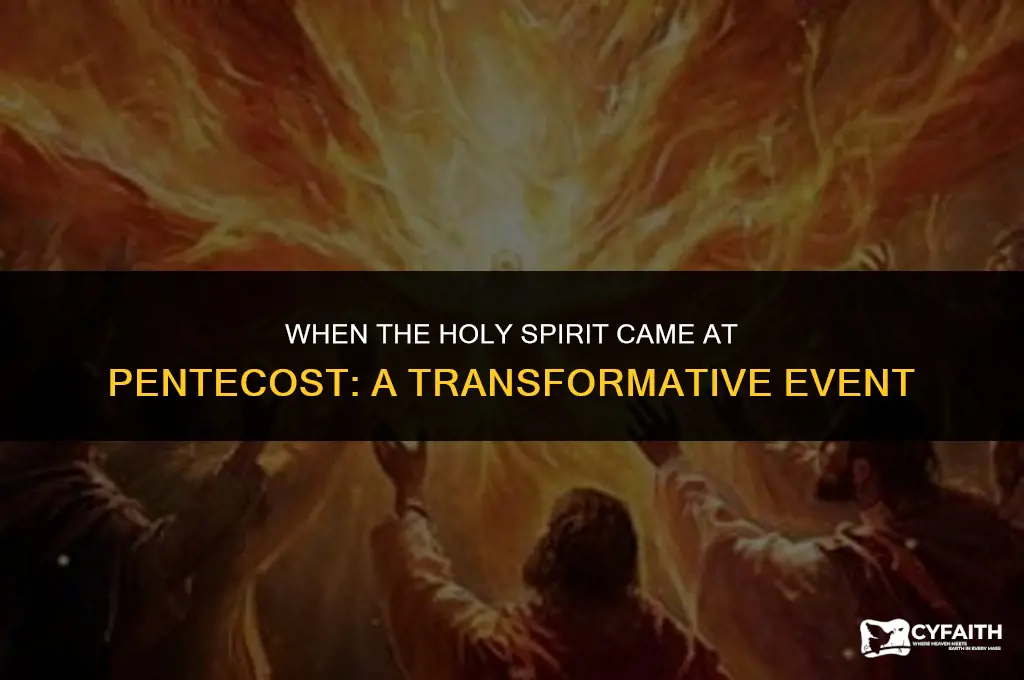 when the holy spirit came at pentecost