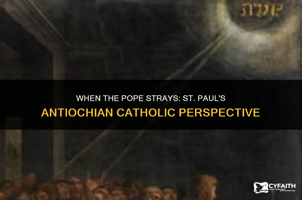 when the pope goes astray st paul at antioch catholic