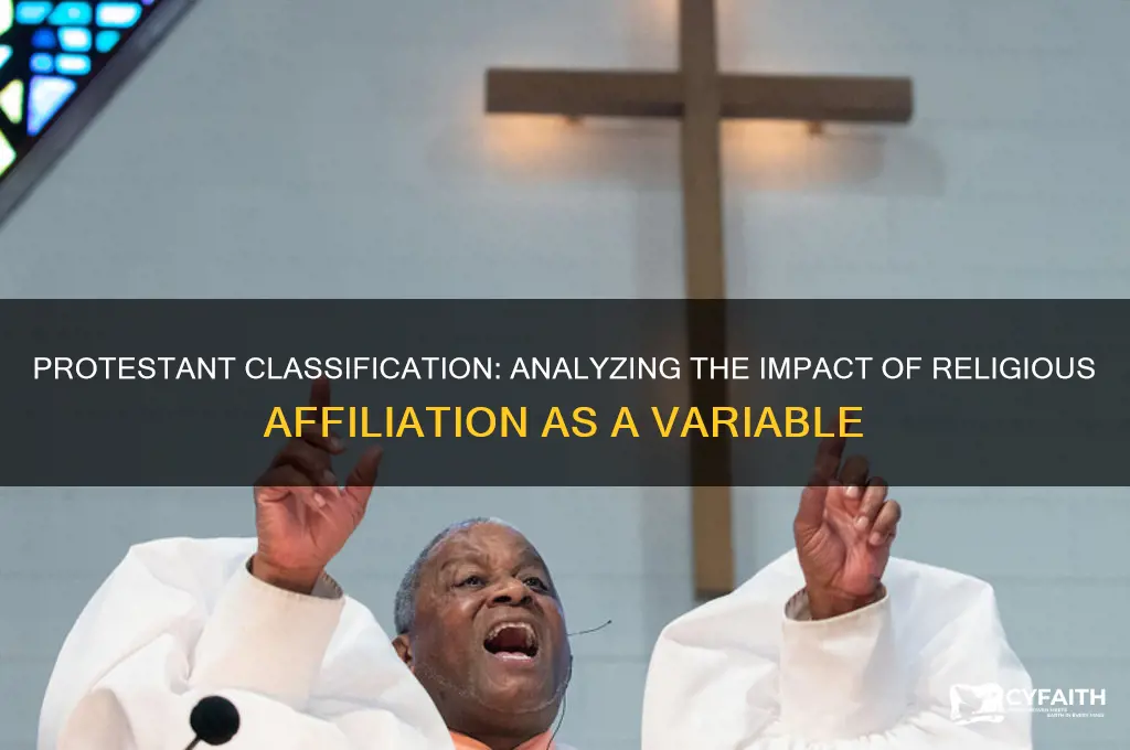 when the variable religious affiliation is classified as protestant