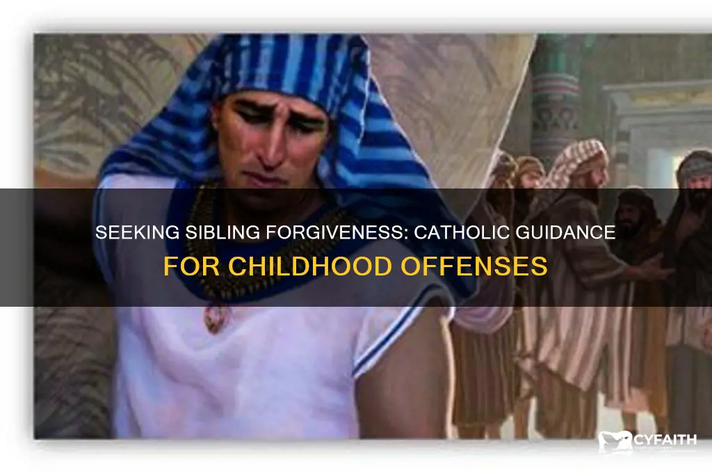 when to ask for forgiveness for childhood offenses siblings catholic