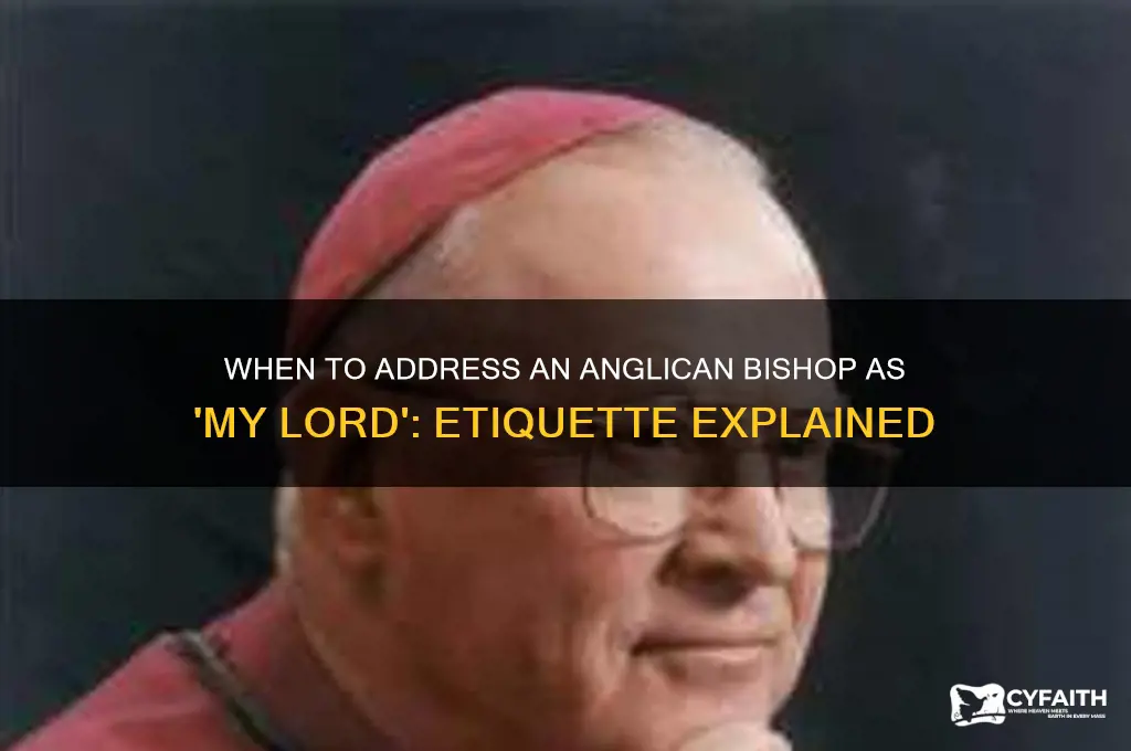when to call anglican bishop my lord