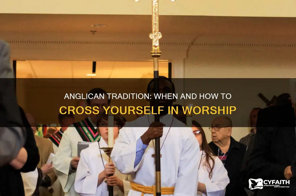 when to cross yourself anglican