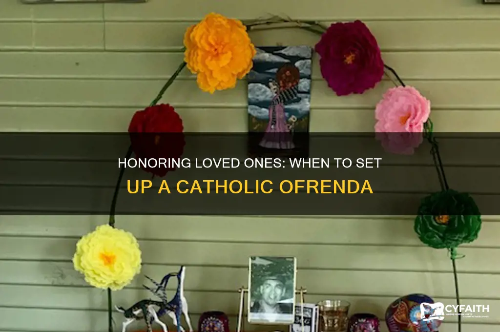 when to set up ofrenda catholic