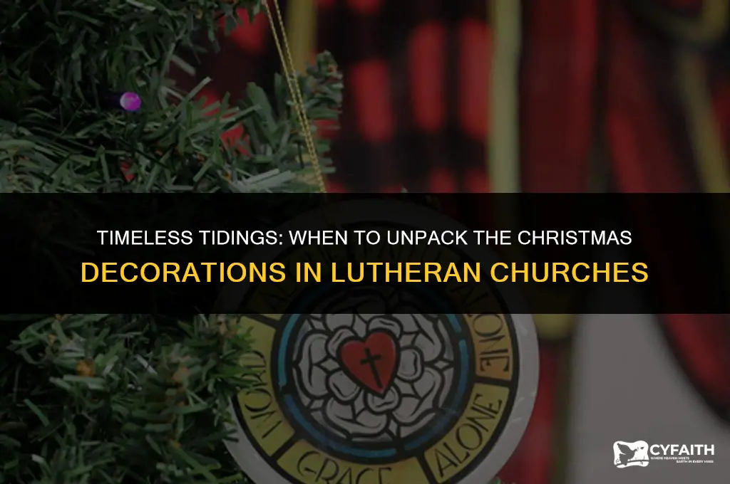 when to take christmas decorations down in the lutheran church