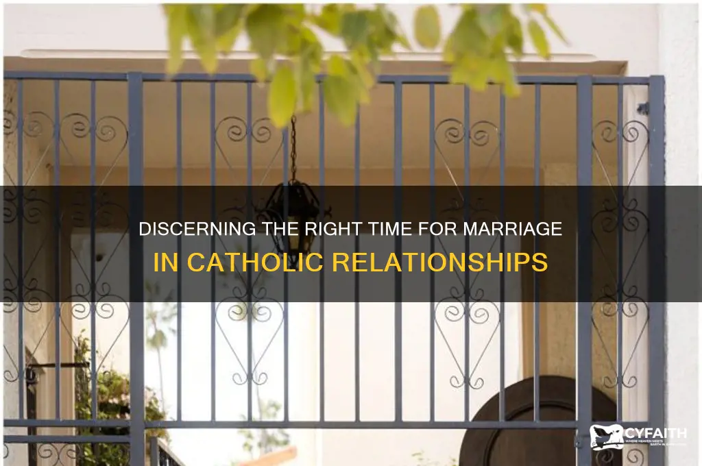 when to talk about marriage catholic