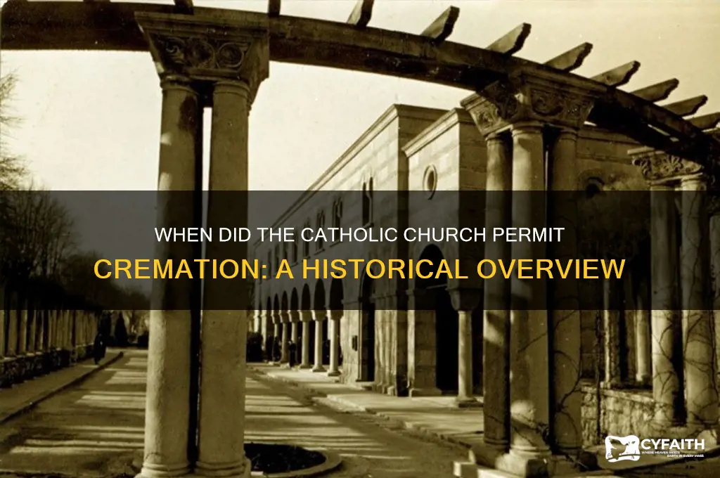 when was catholic allowed to be cremated