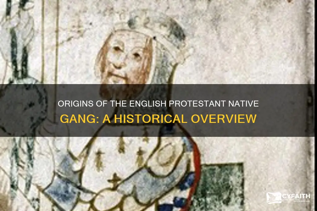 when was english protestant native gang made