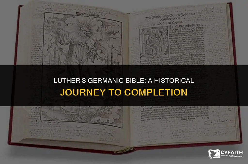 when was luthers germanic bible finished