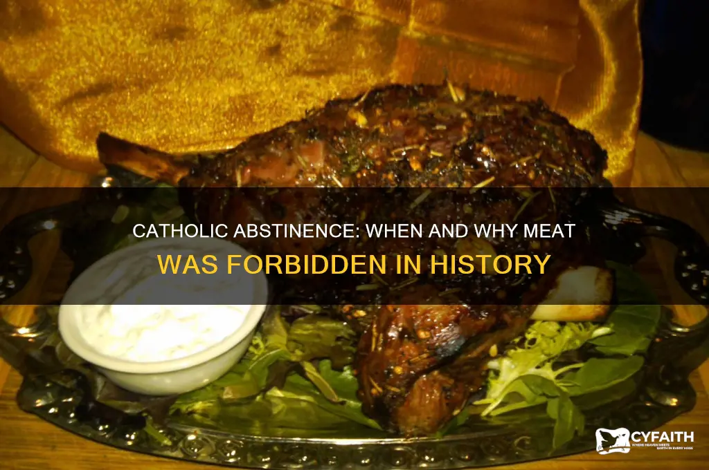 when was meat not allowed for catholic