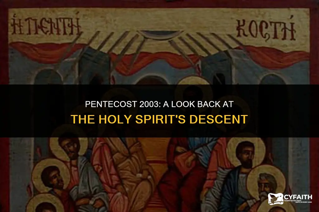 when was pentecost 2003