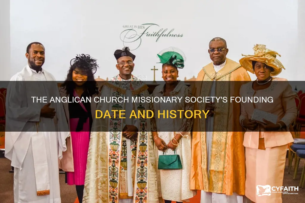 when was the anglican church missionary society established