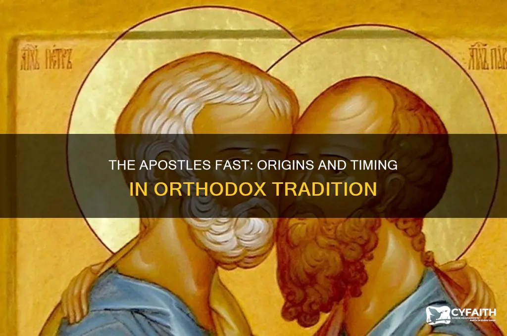 when was the apostles fast int he orthodox church