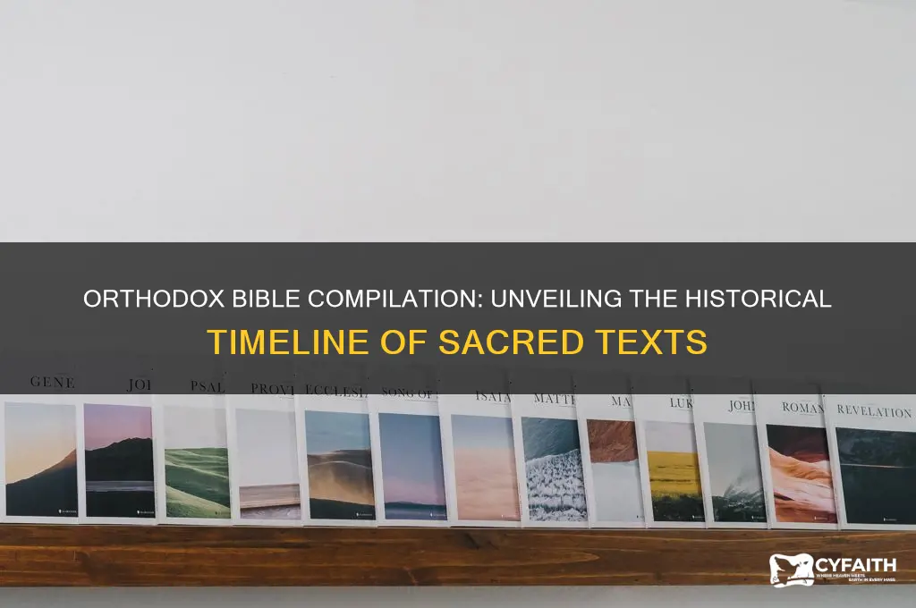 when was the bible compiled orthodox