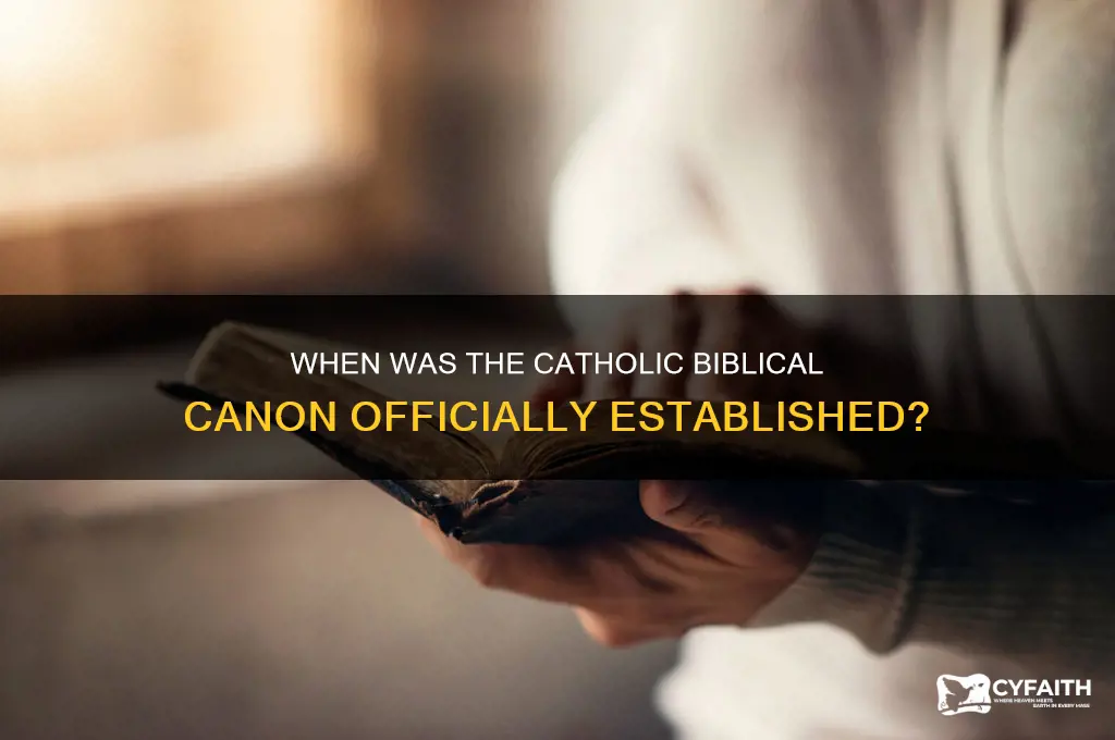 when was the canon decided catholic