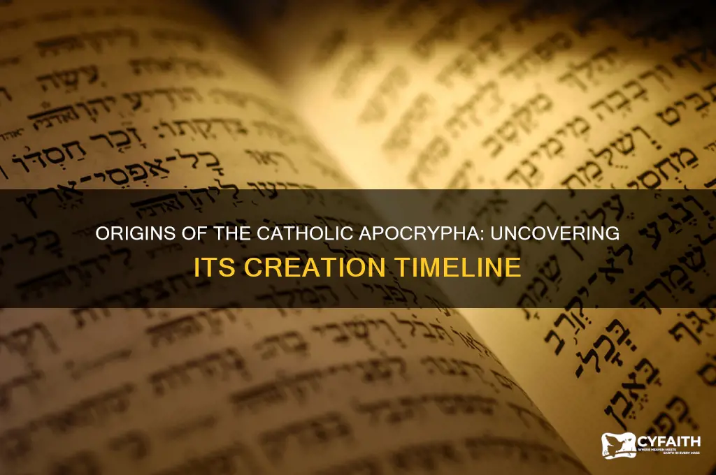 when was the catholic apocrapha created