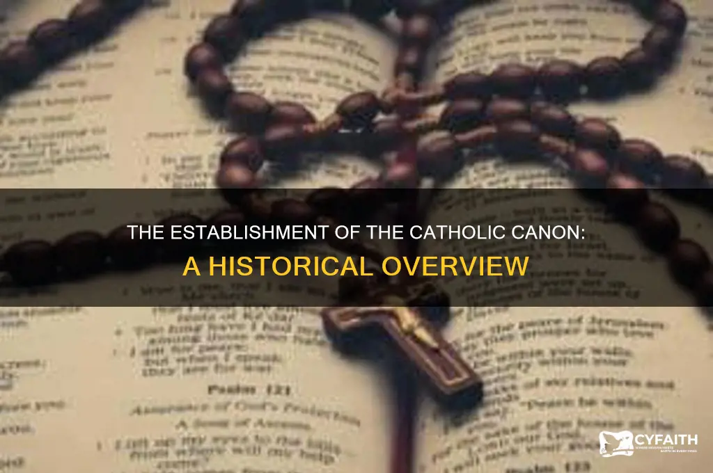 when was the catholic cannon established