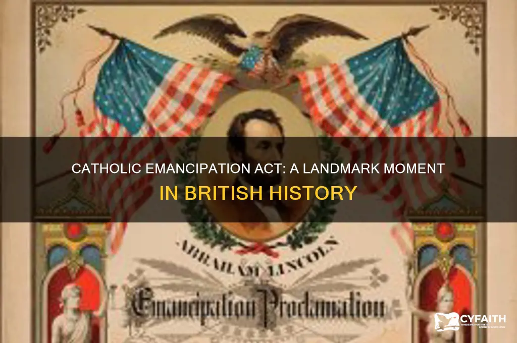 when was the catholic emancipation act