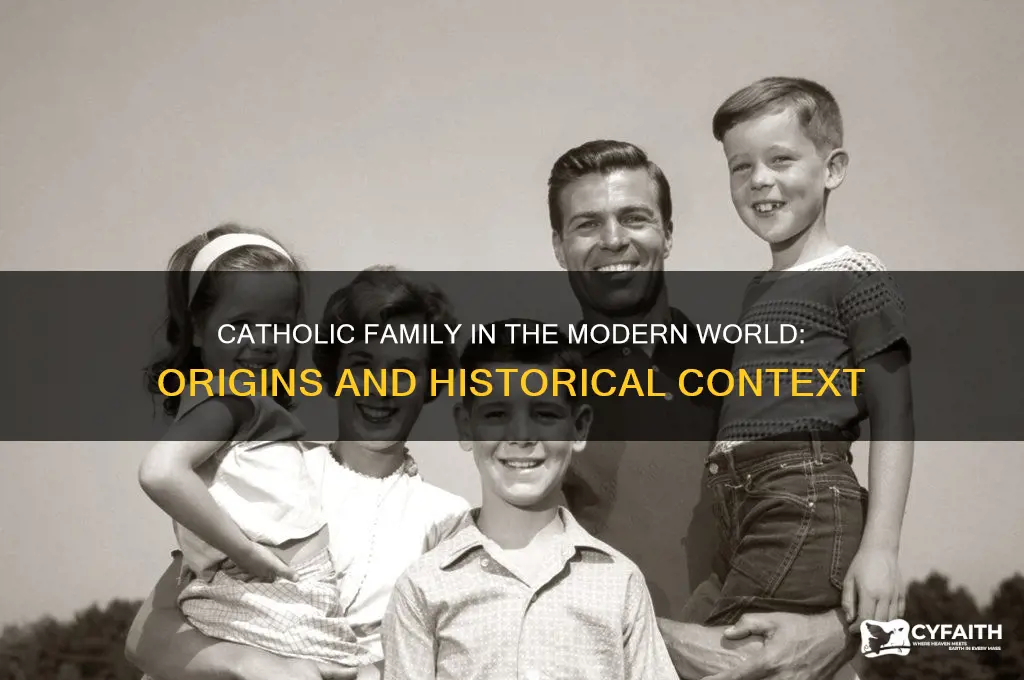 when was the catholic family in the modern world written