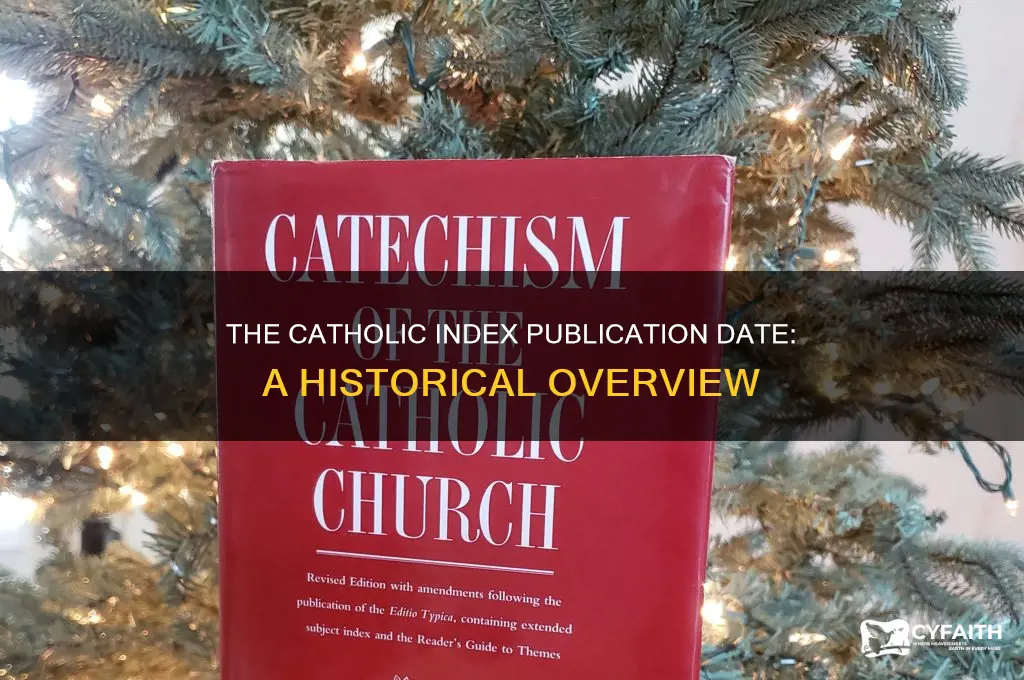 when was the catholic index published