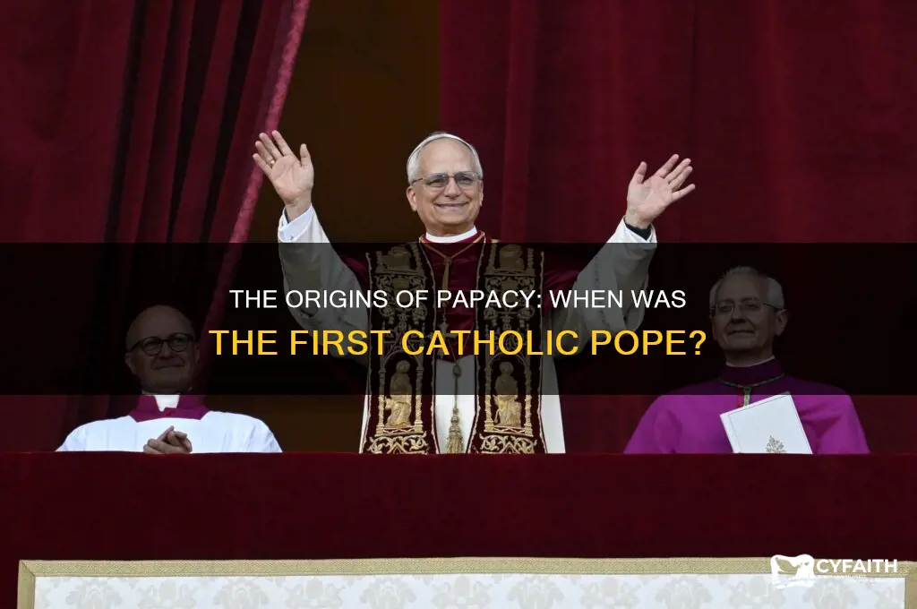 when was the first catholic pope