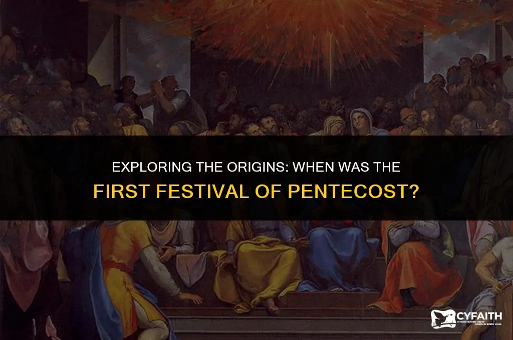 when was the first festival of pentecost