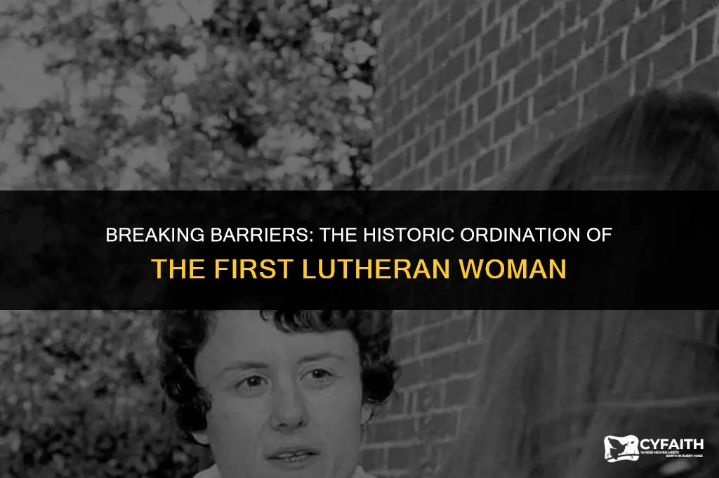 when was the first lutheran woman ordained
