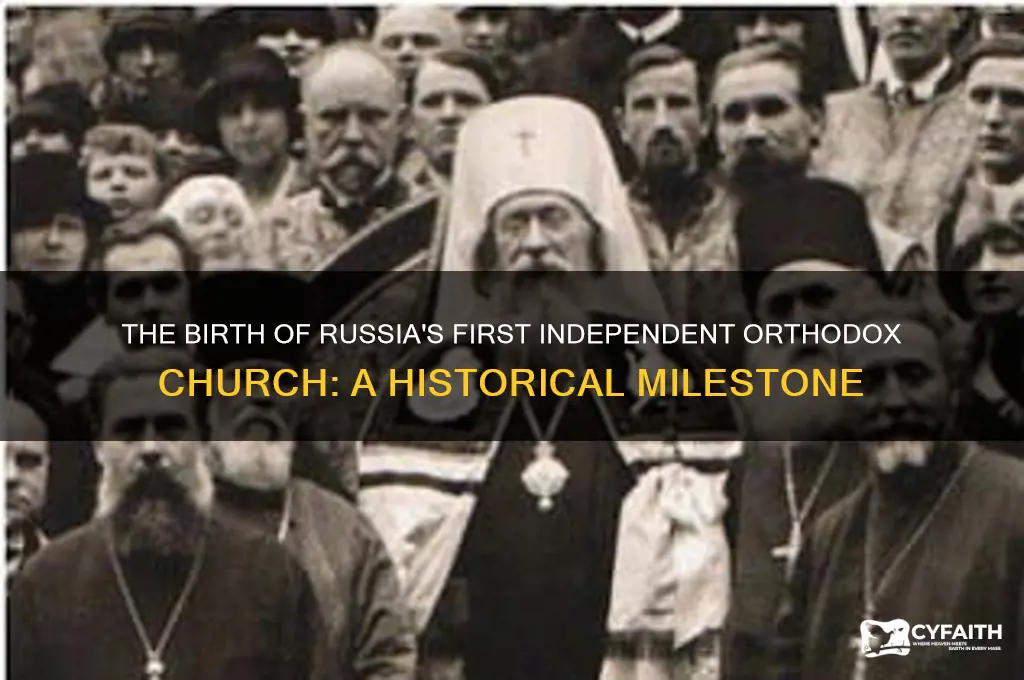 when was the first russian orthodox church built without assistance