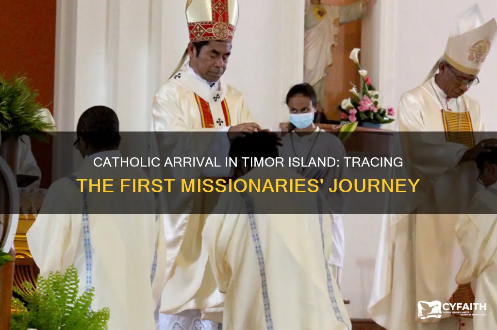 when was the first time catholic entering timor island