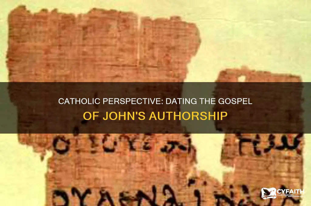 when was the gospel of john written catholic