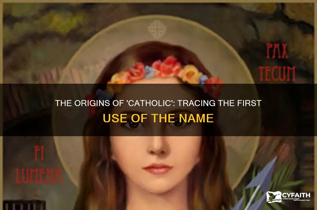 when was the name catholic first used