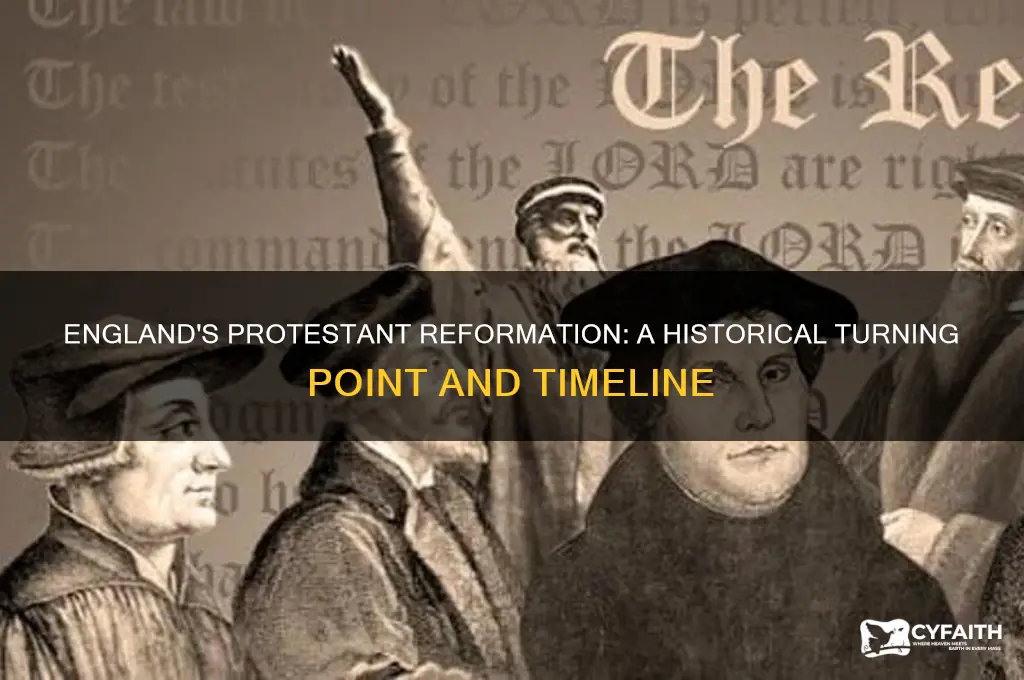 when was the protestant reformation in england