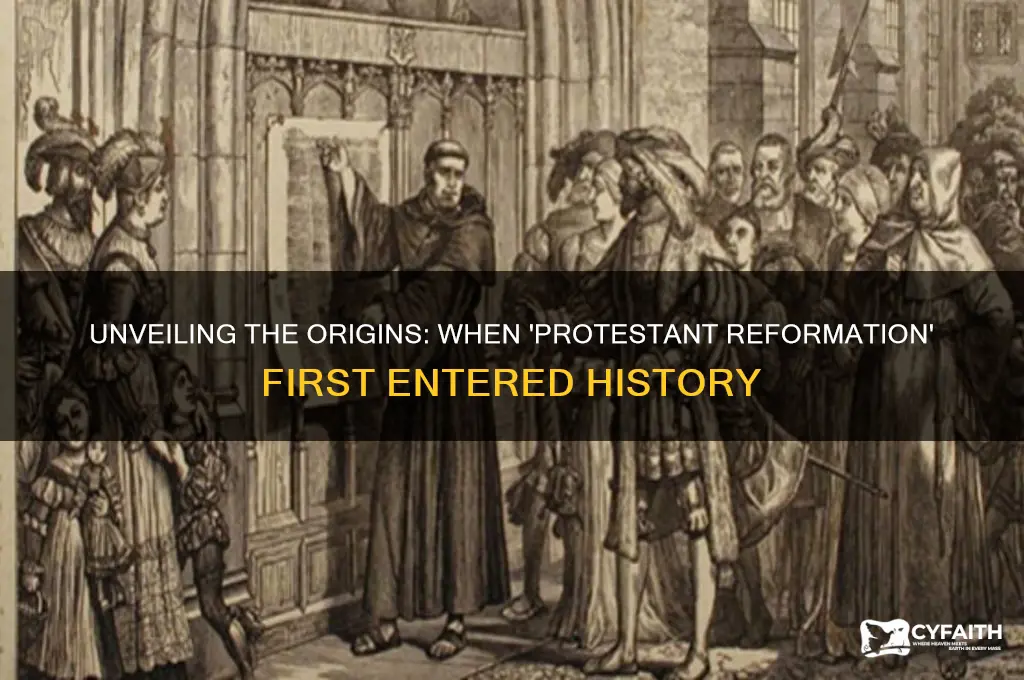 when was the term protestant reformation first used