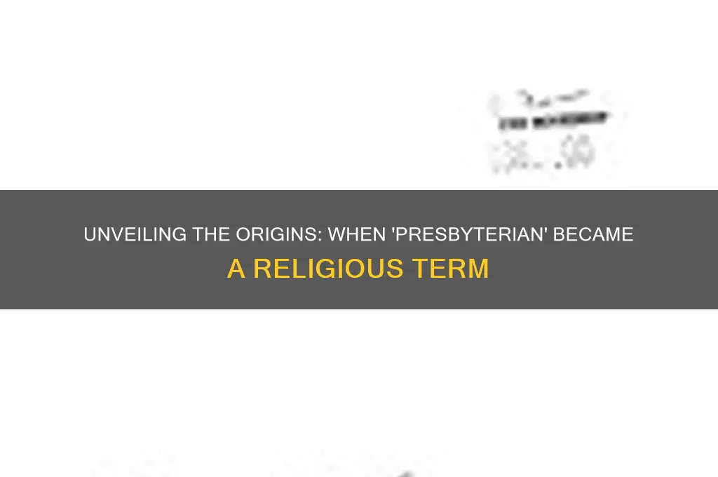 when was word presbyterian coined